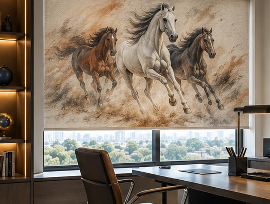 Horse Art customised blind design