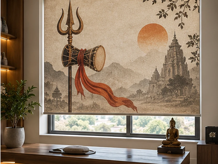 Spiritual Trishul customised blind design